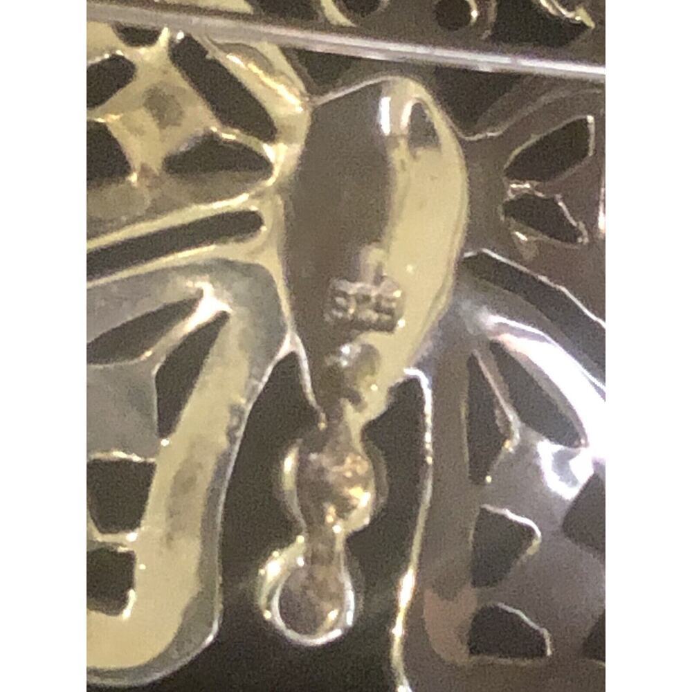1.5" Sterling Silver 925 Butterfly Brooch Pin 6.72g - Picture 6 of 6